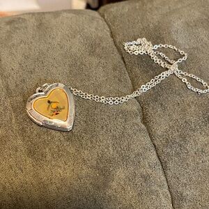 Silver Heart Locket Necklace